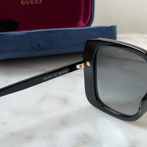 NEW Gucci GG1314S Black Oversized Square Sunglasses - Picture 9 of 10
